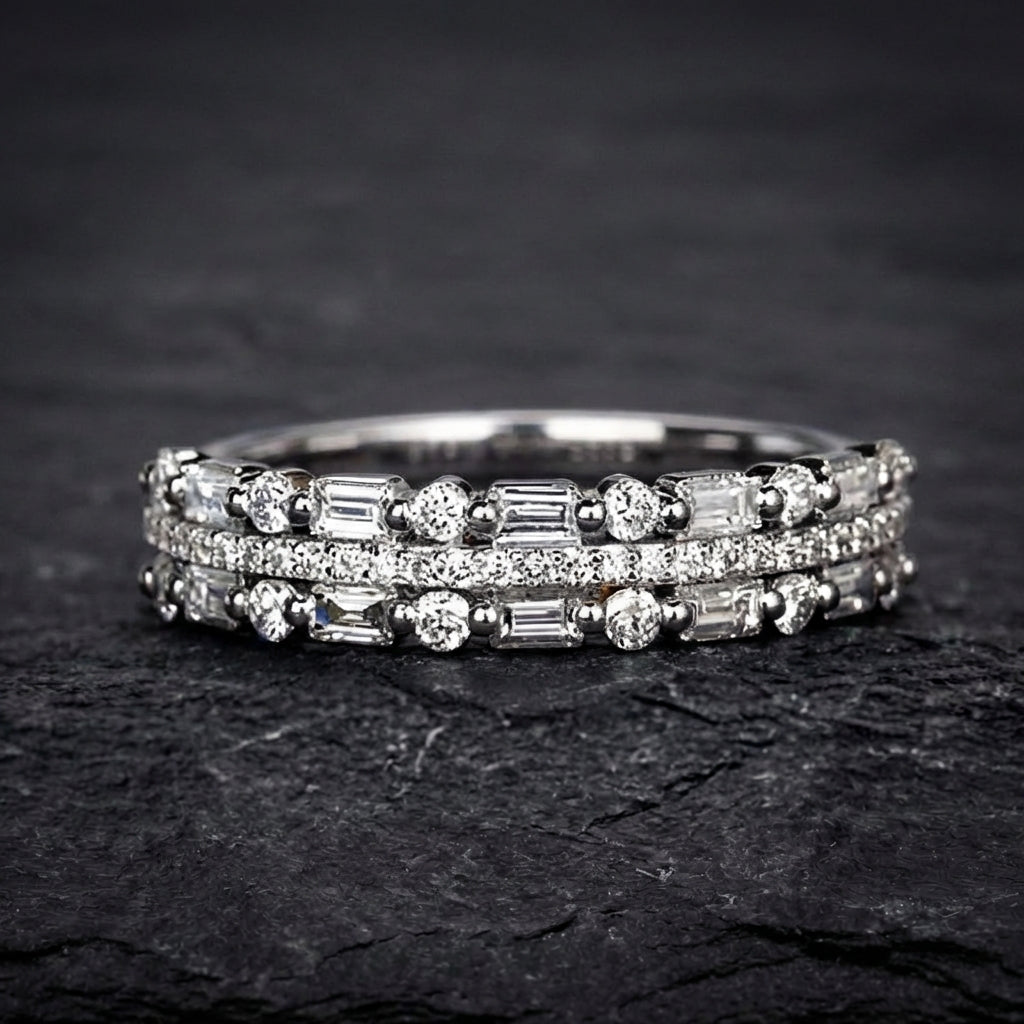 Elegant Crystal Engagement Ring 62408661