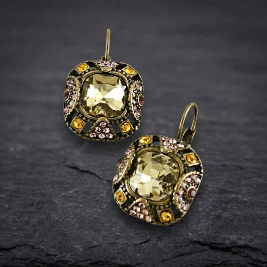 Elegant Crystal Geometric Earrings 69049431