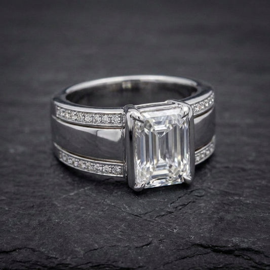 Elegant Crystal Geometric Ring 53202413
