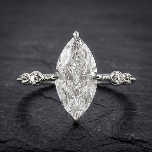 Elegant Crystal Marquise Ring 68348500