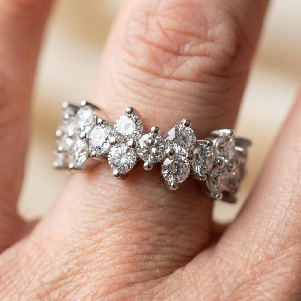 Elegant Crystal Promise Ring