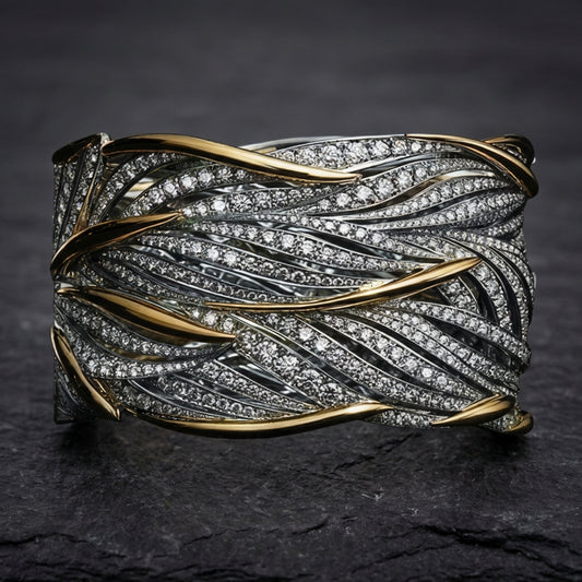 Elegant Crystal Statement Ring 29583097
