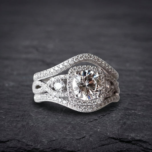 Elegant Crystal Statement Ring 44501667