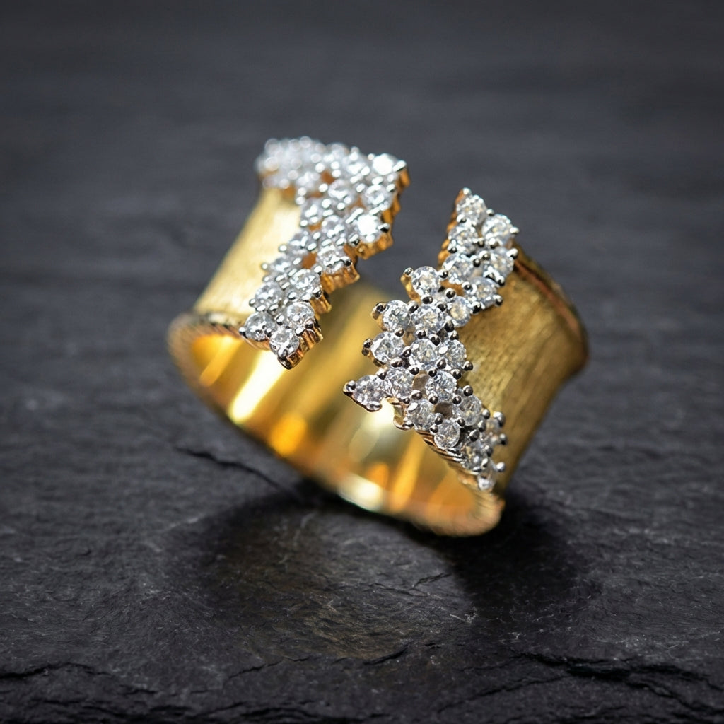 Elegant Crystal Statement Ring 75679815