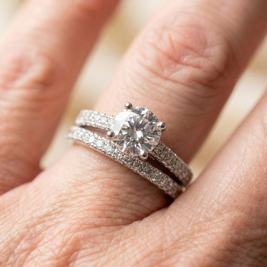Elegant Crystal Wedding Ring