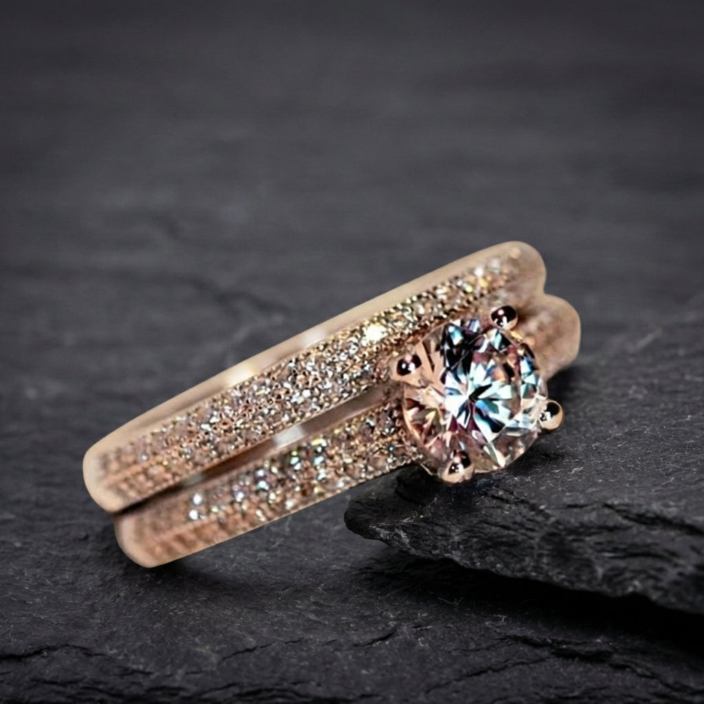 Elegant Crystal Wedding Ring 66428718