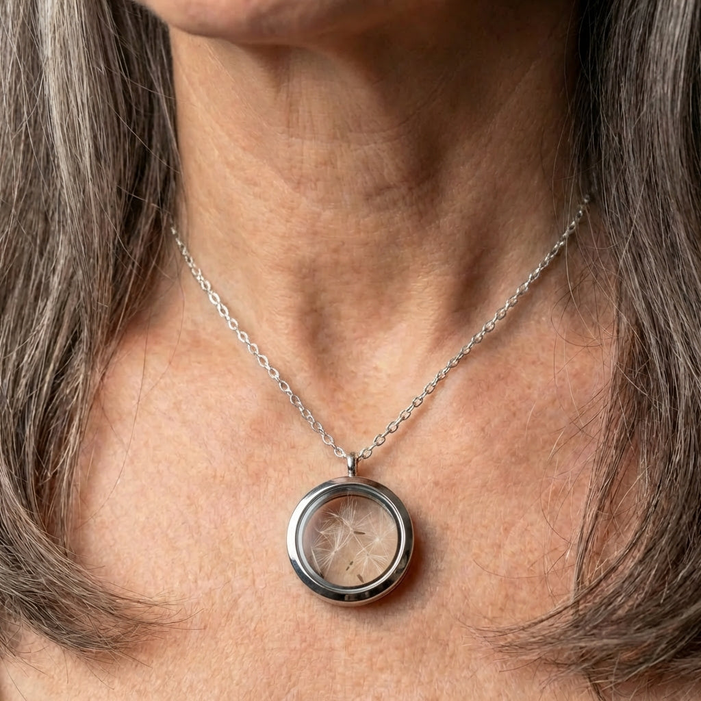 Elegant Dandelion Wish Locket
