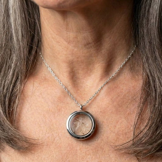 Elegant Dandelion Wish Locket