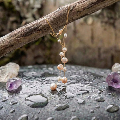 Elegant Dangling Pearl Necklace