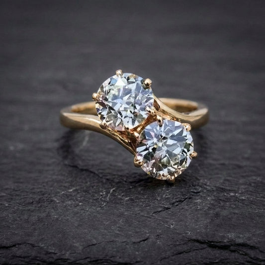 Elegant Double Crystal Ring 71767585