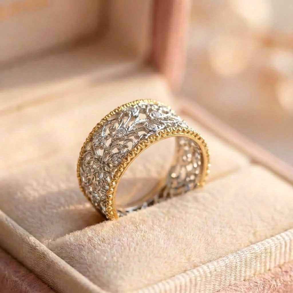Elegant Dualtone Grace Ring