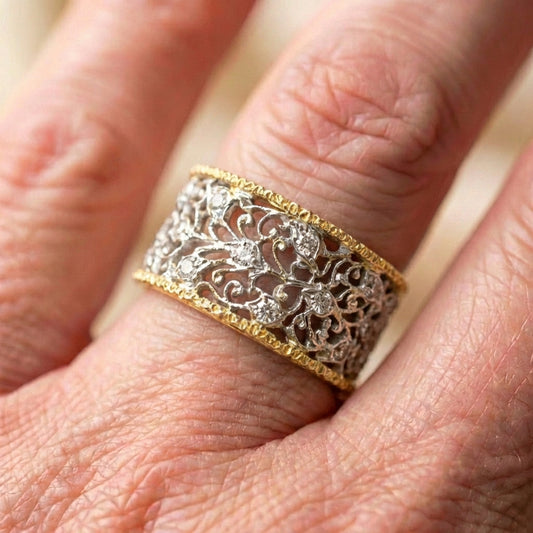 Elegant Dualtone Grace Ring