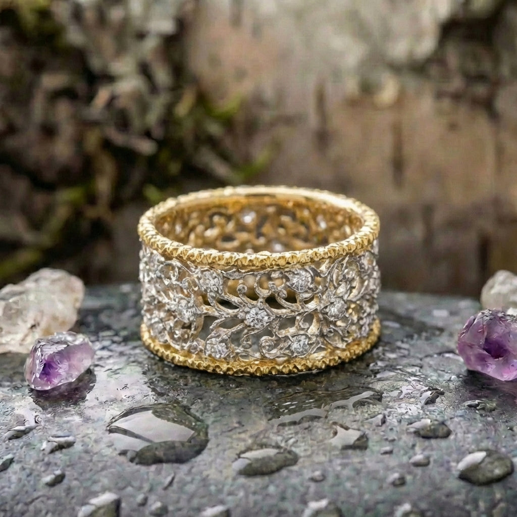 Elegant Dualtone Grace Ring