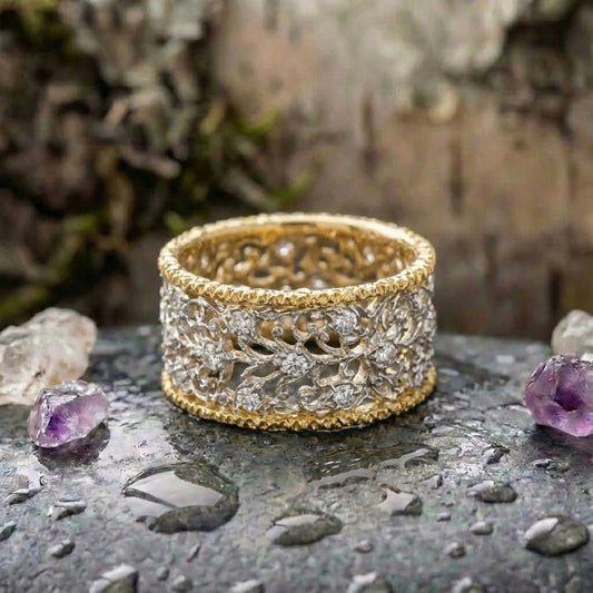 Elegant Dualtone Grace Ring