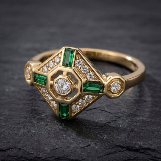 Elegant Emerald Palace Ring 49438127