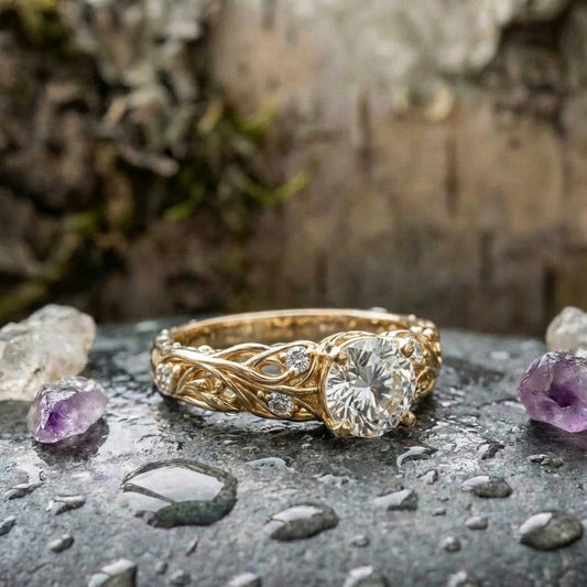 Elegant Exotic Zirconia Ring