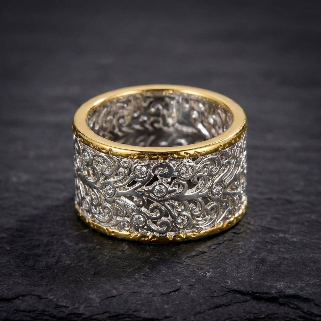 Elegant Filigree Statement Ring 60399433