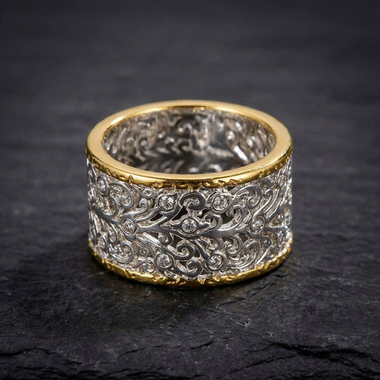 Elegant Filigree Statement Ring 60399433