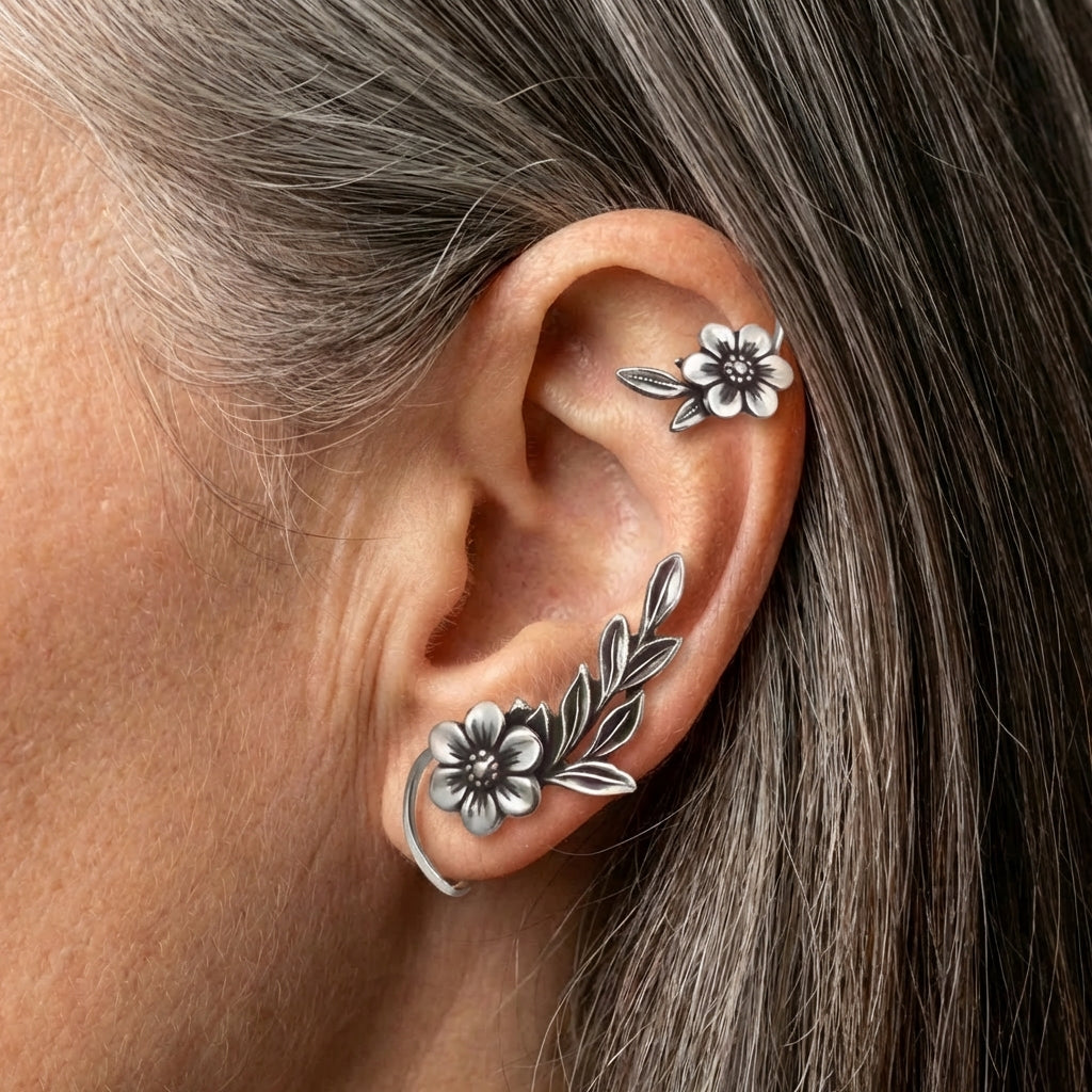 Elegant Floral Leaf Cascade