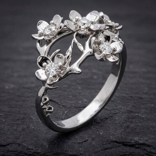 Elegant Flower Crystal Ring 35368811