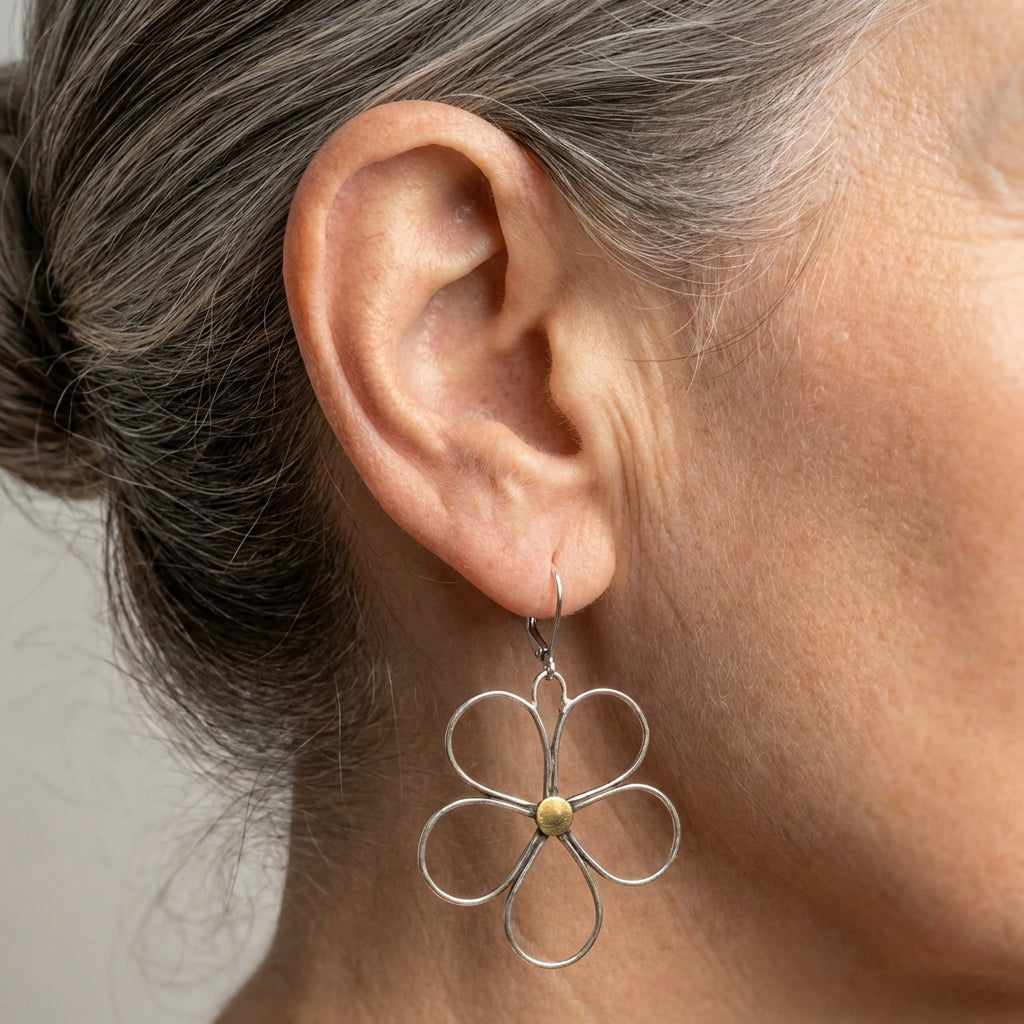 Elegant Flower Dangle Earrings