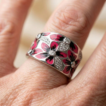 Elegant Flower Statement Ring