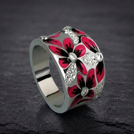 Elegant Flower Statement Ring 59525200