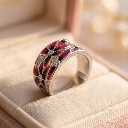 Elegant Flower Statement Ring