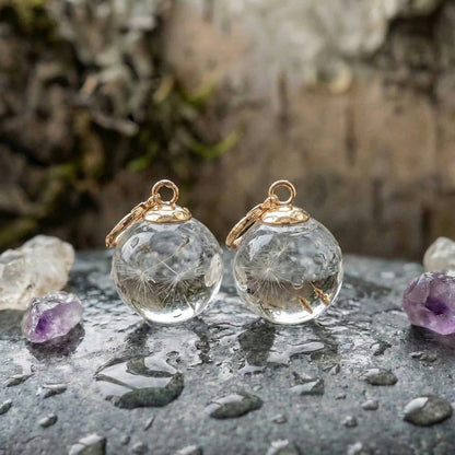 Elegant Glass Sphere Earrings