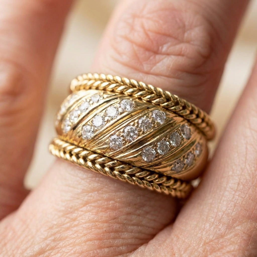 Elegant Gold Cubic Zirconia Ring