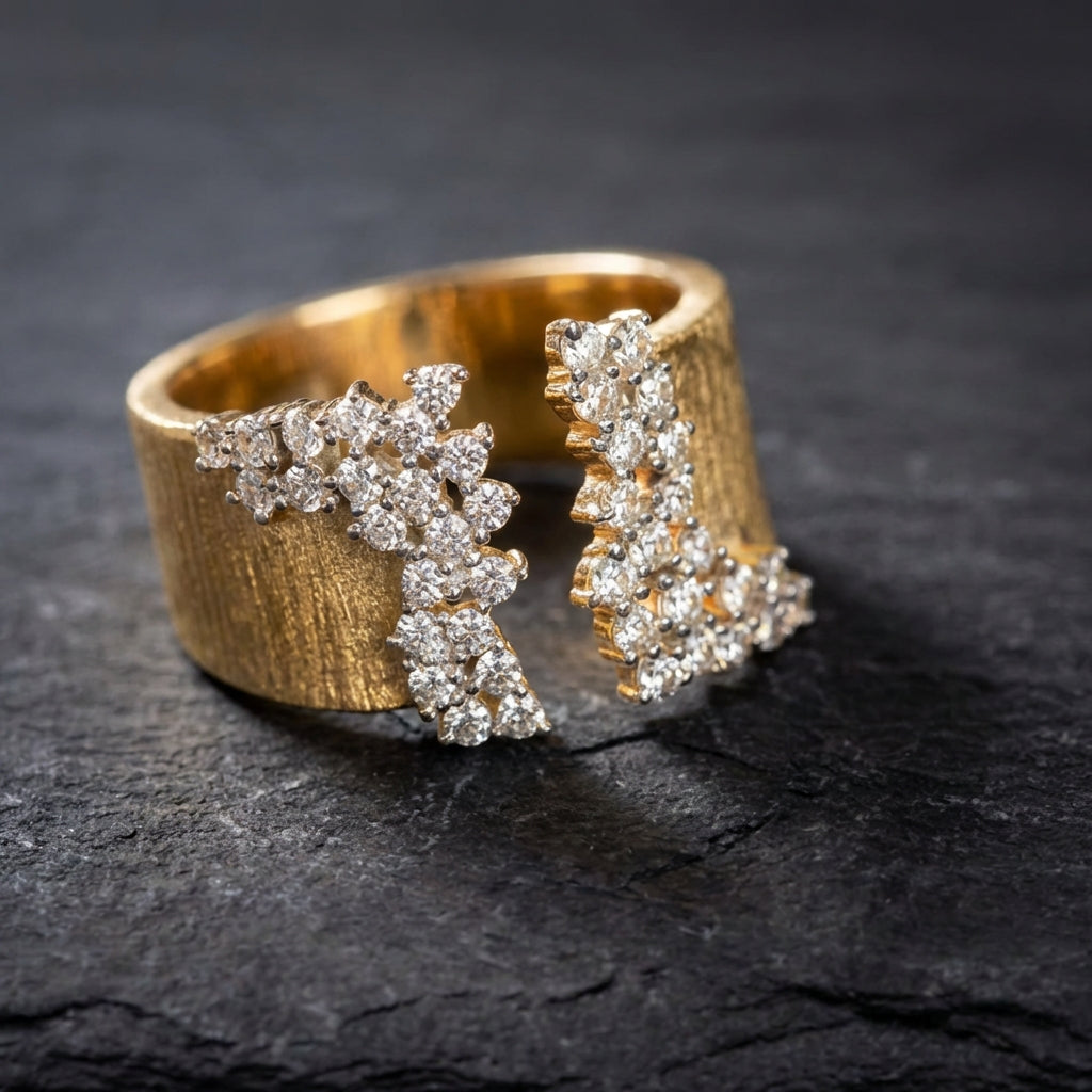 Elegant Gold Cz Ring 70954534