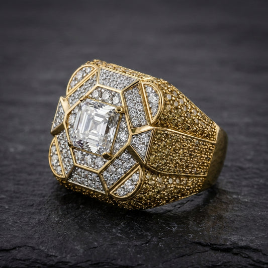 Elegant Gold Diamond Ring 14162899
