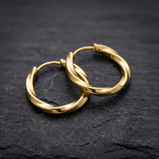 Elegant Gold Hoop Earrings 61337399