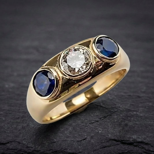 Elegant Gold Sapphire Ring 60505316