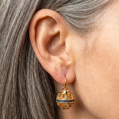 Elegant Gold Sphere Earrings