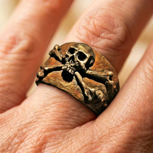 Elegant Gothic Skull Band Ring
