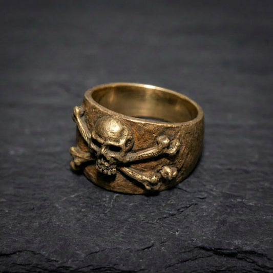 Elegant Gothic Skull Band Ring
