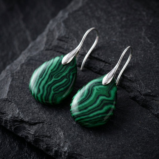 Elegant Green Agate Earrings 56271201