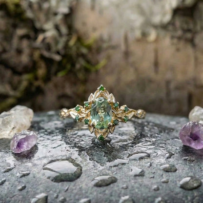 Elegant Green Spinel Ring