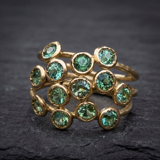 Elegant Green Stone Ring 07429145