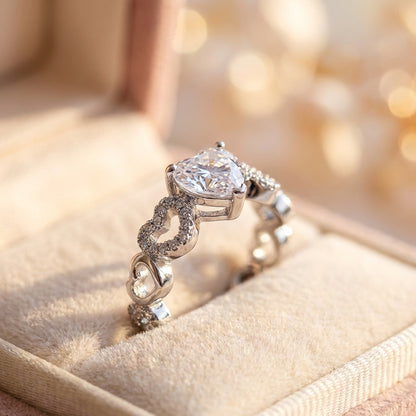 Elegant Heart Crystal Ring