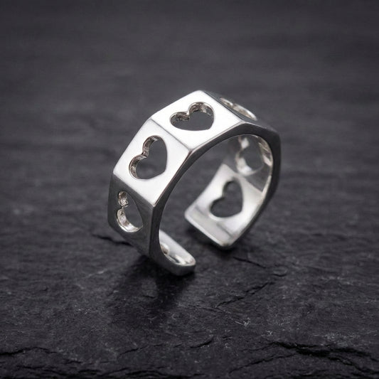 Elegant Heart Sterling Ring 67865285