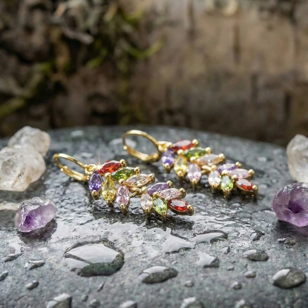 Elegant Multicolor Crystal Earrings