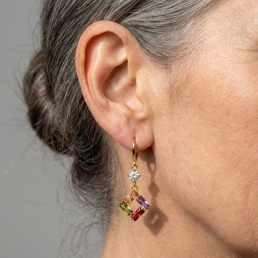 Elegant Multicolor Stone Earrings