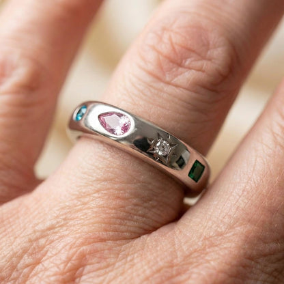 Elegant Multistone Statement Ring