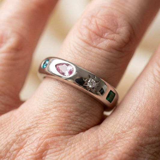 Elegant Multistone Statement Ring