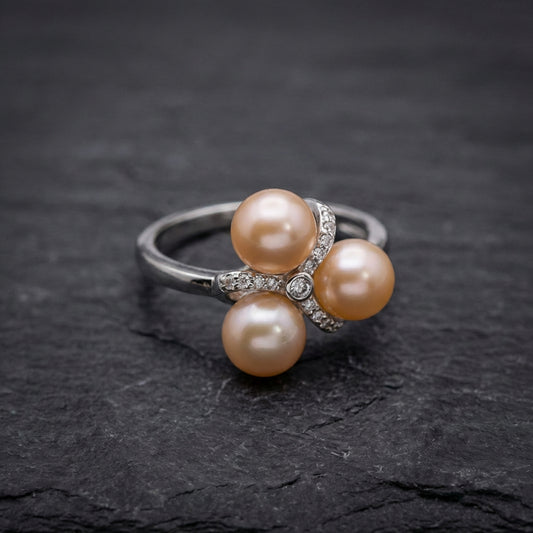 Elegant Pearl Statement Ring 76358907