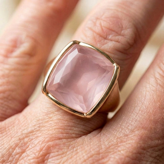 Elegant Pink Stone Ring