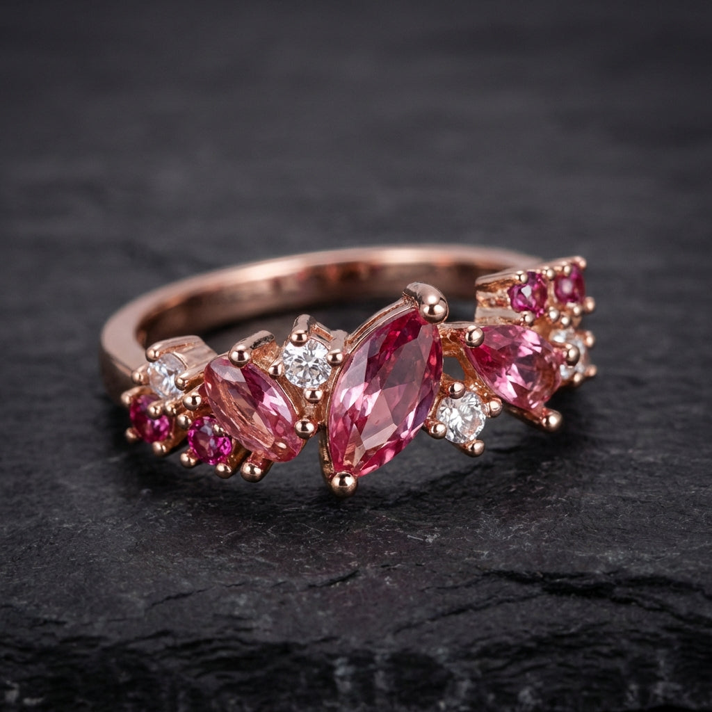 Elegant Pink Tourmaline Ring 44164612