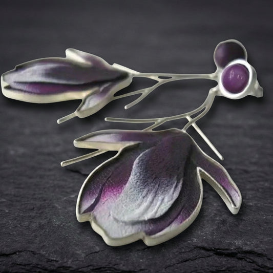 Elegant Purple Flower Earrings 85052353